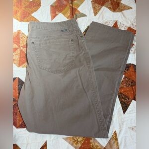 Toad&Co Men's Casual Straight-Leg Pants in Taupe Brown